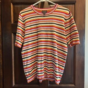 Colorful stripe knit top